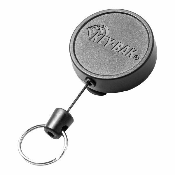 Key-Bak Mid6 Standard-Duty Black Keychain-Swivel Belt Clip Split Ring & 36'' Dupont Kevlar Cord 3280006002